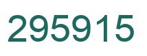 Number 295915 green image