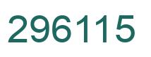Number 296115 green image