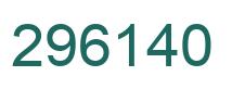 Number 296140 green image