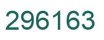 Number 296163 green image