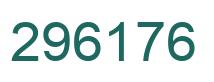 Number 296176 green image