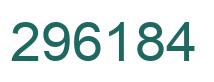 Number 296184 green image