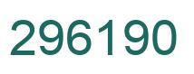 Number 296190 green image