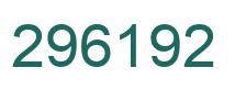 Number 296192 green image