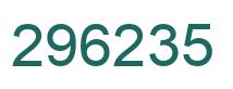 Number 296235 green image