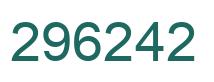 Number 296242 green image