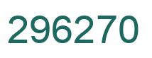 Number 296270 green image