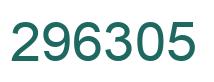 Number 296305 green image