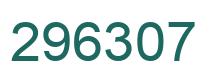 Number 296307 green image