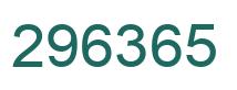 Number 296365 green image