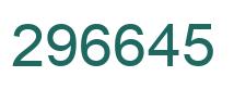 Number 296645 green image
