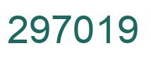 Number 297019 green image