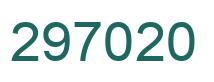 Number 297020 green image