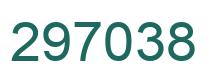 Number 297038 green image