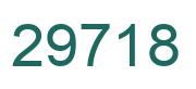 Number 29718 green image