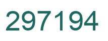 Number 297194 green image