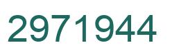 Number 2971944 green image
