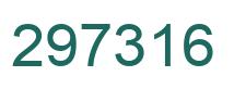Number 297316 green image