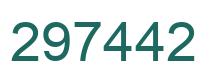 Number 297442 green image