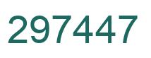 Number 297447 green image