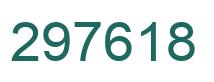 Number 297618 green image