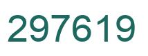 Number 297619 green image