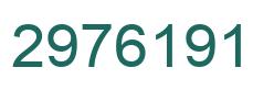 Number 2976191 green image