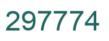Number 297774 green image