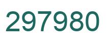 Number 297980 green image