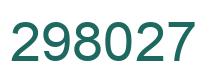 Number 298027 green image