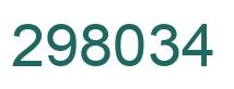 Number 298034 green image