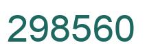 Number 298560 green image