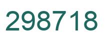 Number 298718 green image