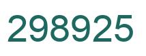 Number 298925 green image