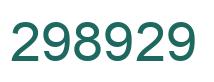 Number 298929 green image