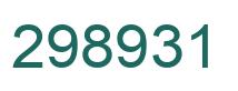 Number 298931 green image