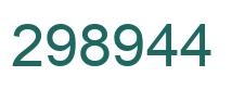 Number 298944 green image