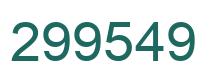 Number 299549 green image