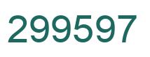 Number 299597 green image