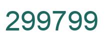 Number 299799 green image