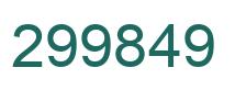 Number 299849 green image