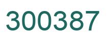 Number 300387 green image