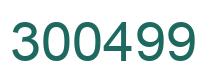 Number 300499 green image