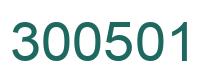 Number 300501 green image