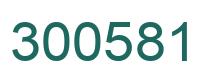Number 300581 green image