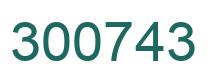 Number 300743 green image