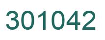 Number 301042 green image
