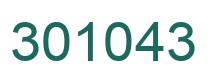 Number 301043 green image