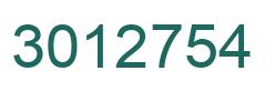Number 3012754 green image