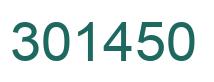 Number 301450 green image